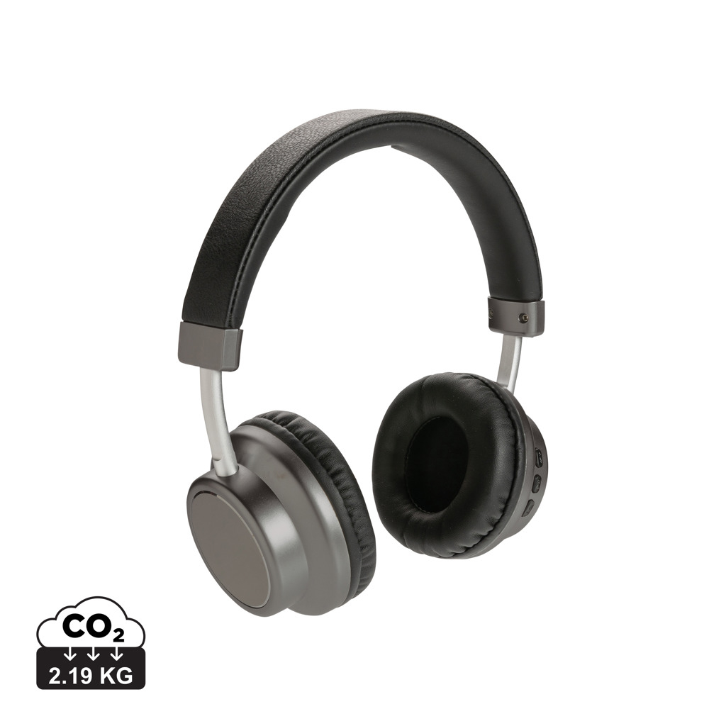 Casque audio sans fil personnalisé V3 Swiss Peak Gris et Noir